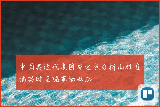 中国奥运代表团夺金点分析山猫直播实时呈现赛场动态